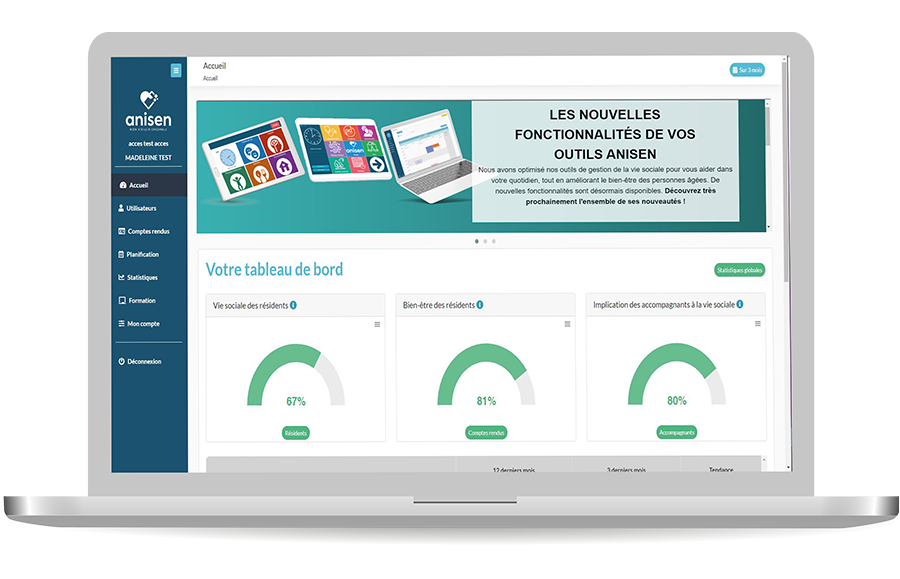 Site de gestion - Logiciel de vie Sociale et animation Ehpad