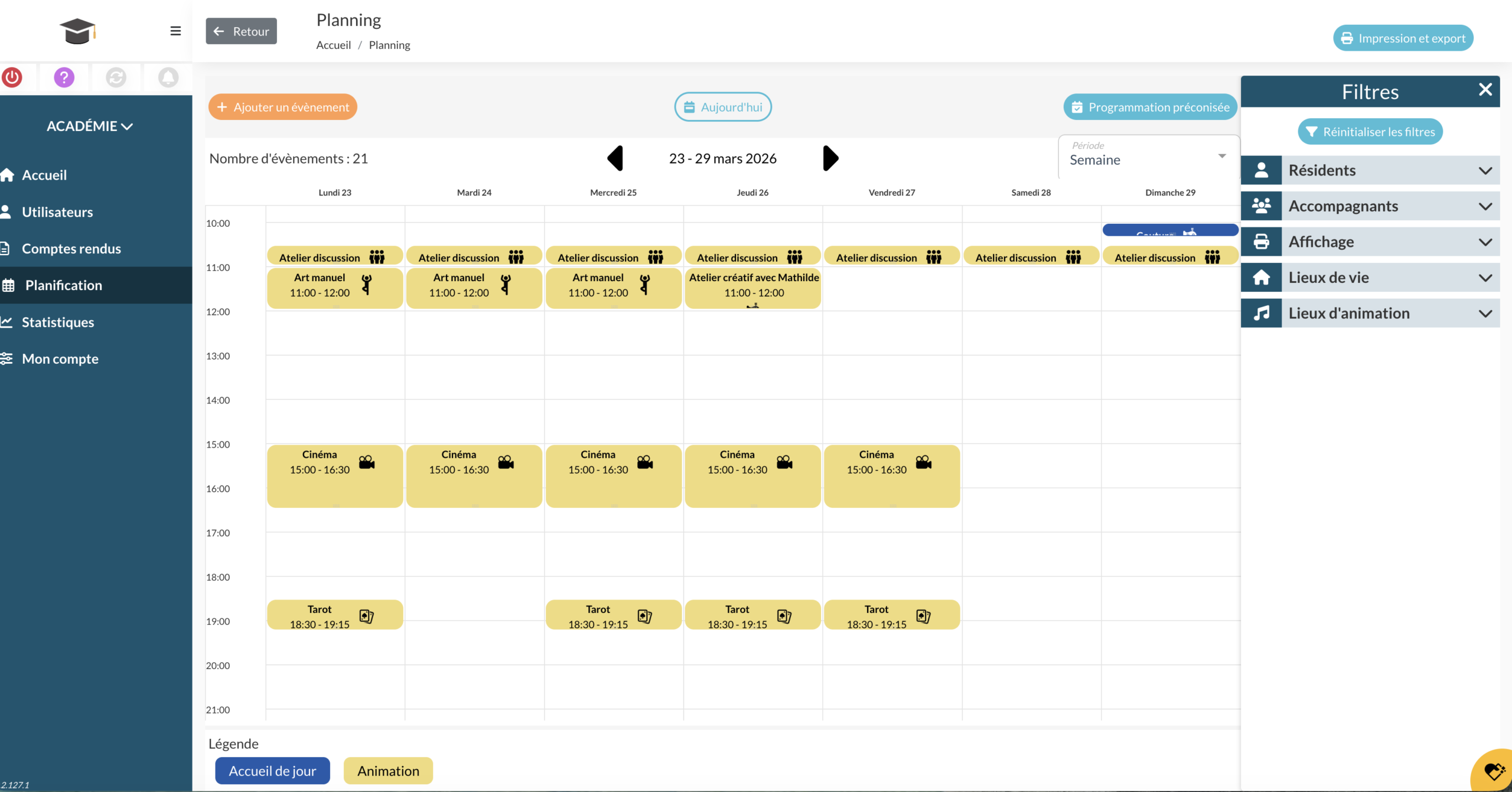 ANISEN - coordination et planning